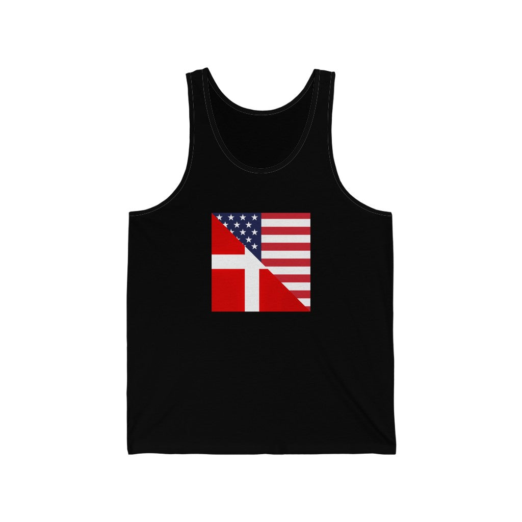 Denmark American Flag Tank Top | Unisex Danish Danes Men Women Apparel