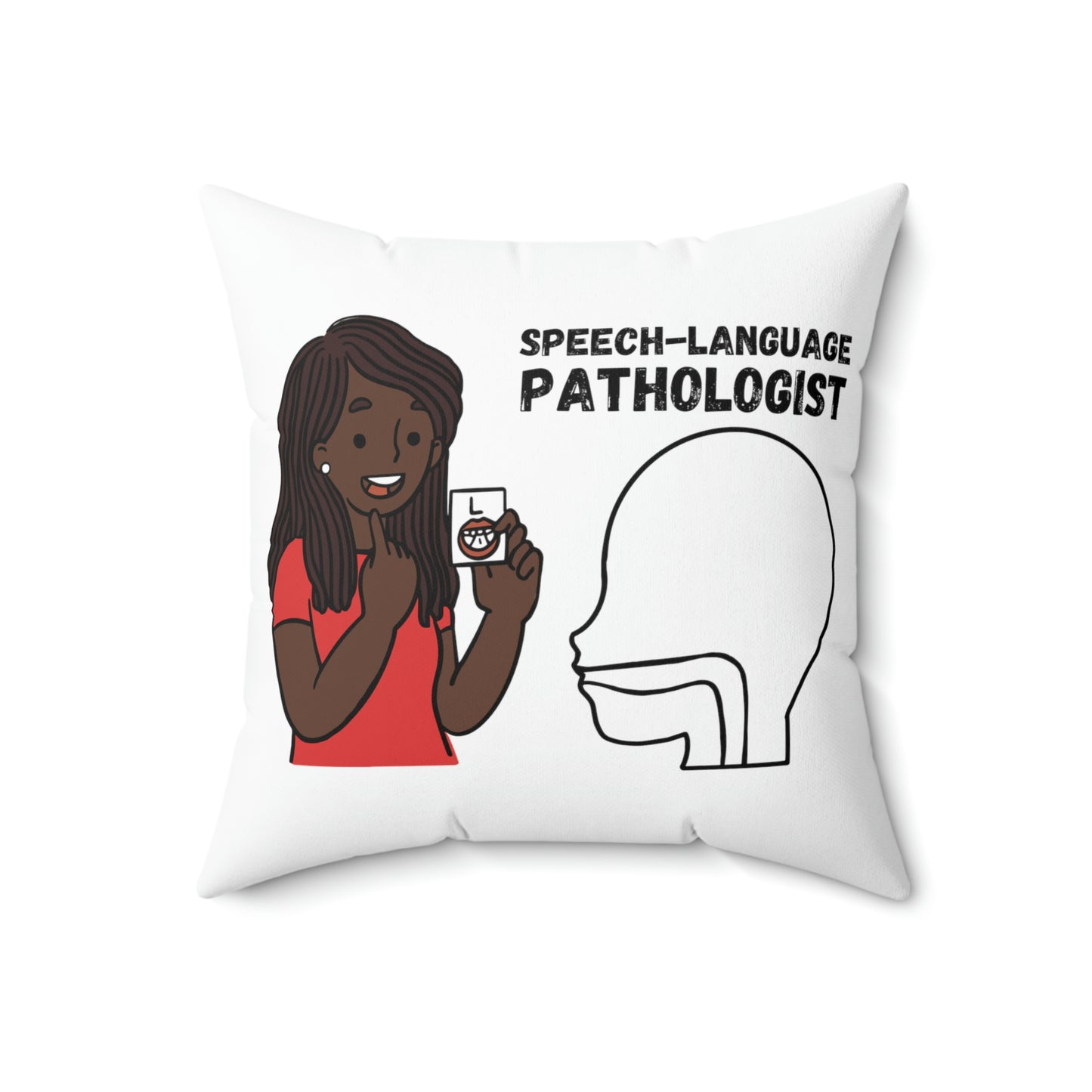 SLP Speech-Language Pathologist Image Spun Polyester Square Pillow