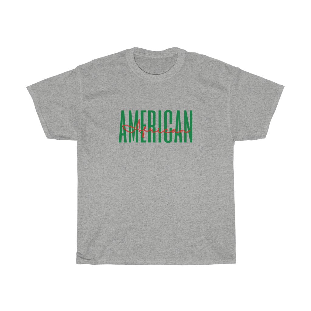 African American Color Text T-Shirt | Unisex Black USA Tee
