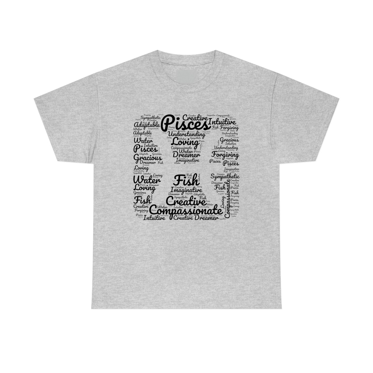 Pisces Zodiac Sign Tee Shirt | Astrology Shapecloud Men Women Clothing