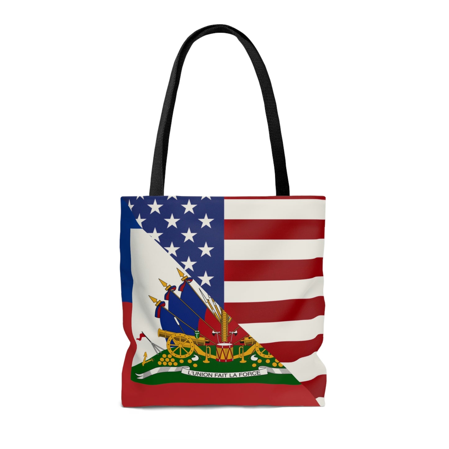 Haiti America Flag | Half Haitian American Flag Ayiti Tote Bag | Shoulder Bag