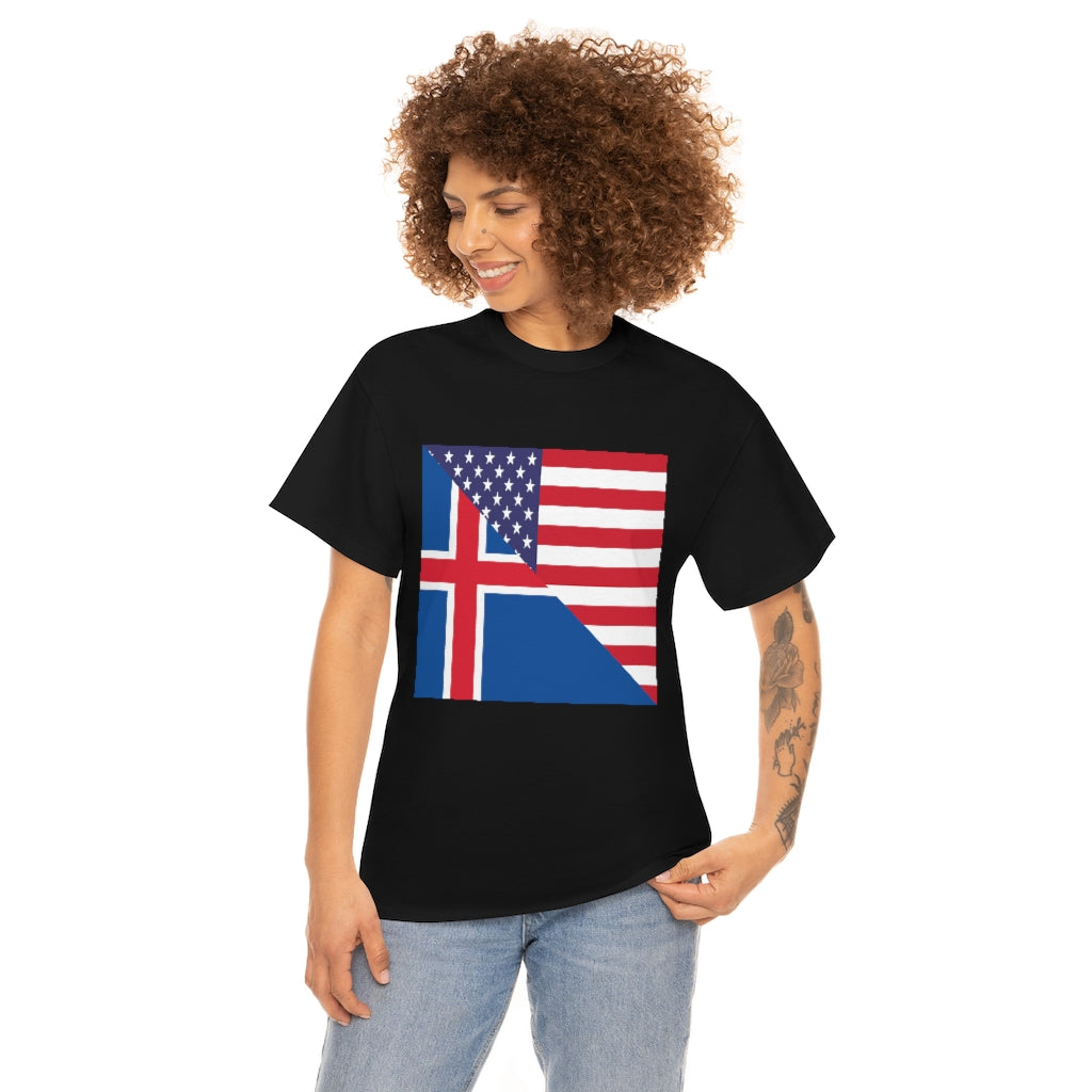 Iceland American Flag Tee Shirt | Icelander USA Tshirt