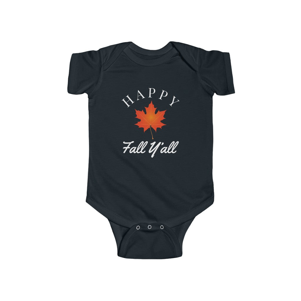 Happy Fall Y’all | Orange Leaf Newborn | Baby Boy Girl Autumn Leaves