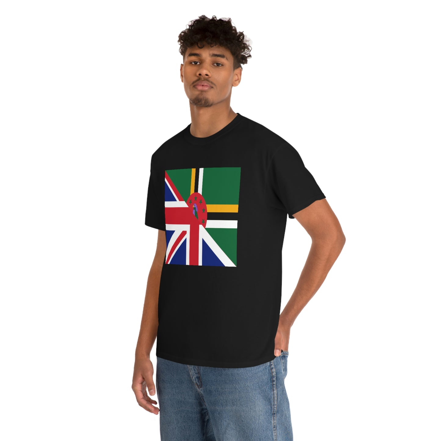 UK Union Jack Dominica Flag Half Dominican United Kingdom T-Shirt | Unisex Tee Shirt