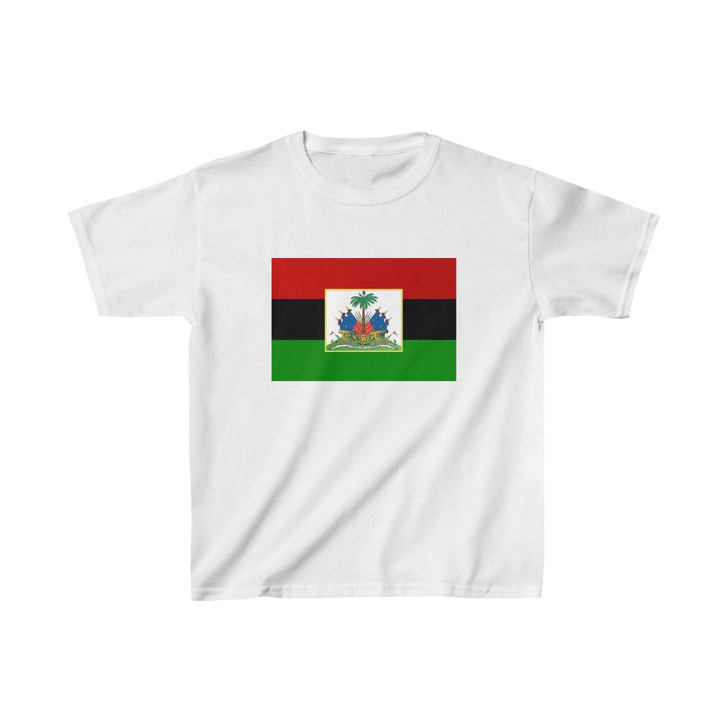 Kids Pan-African Haitian Flag | Pan African Haiti T-Shirt | Unisex Tee Shirt