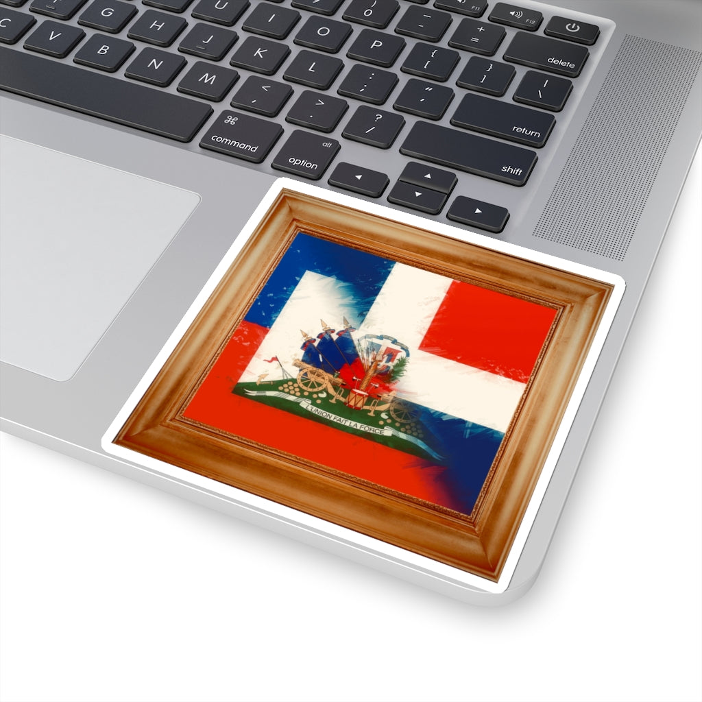 Hispaniola Haiti Dominican Republic Sticker | Haitian Dominican Painting Sticker