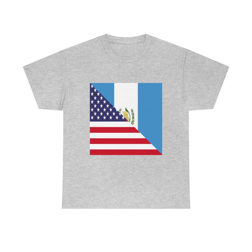 Guatemalan American Flag Tee Shirt | Unisex Guatemala USA Tshirt