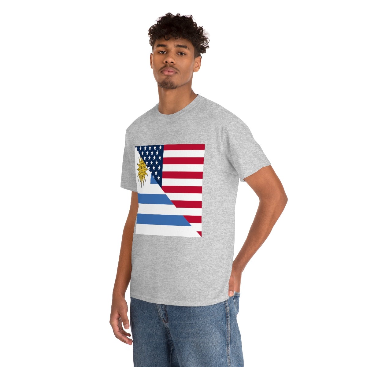 Uruguay American Flag Half Uruguayan USA T-Shirt | Unisex Tee Shirt