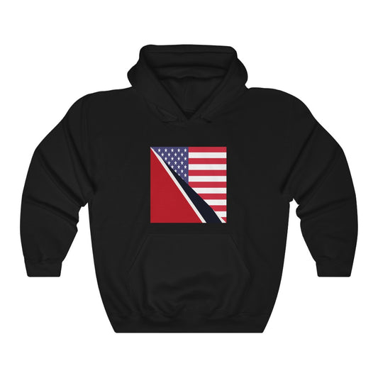 Trinidadian American Flag Hoodie | Unisex Trinidad Trini USA Men Women Pullover