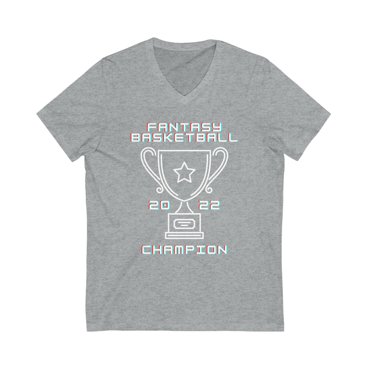 Fantasy Basketball Champion 2022 V-Neck T-Shirt | Unisex Vee Shirt