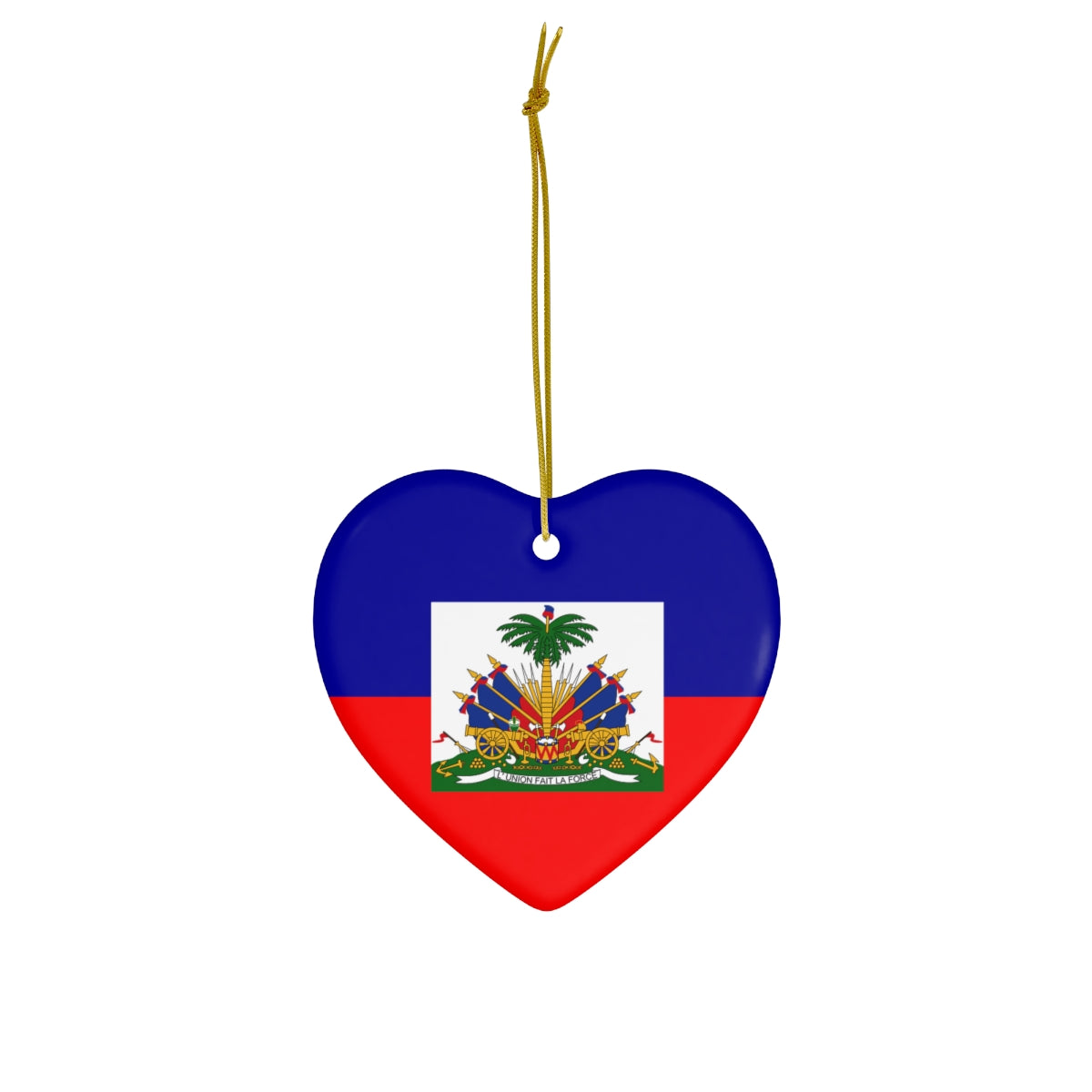 Haiti Flag Ceramic Ornaments | Haitian Christmas Tree