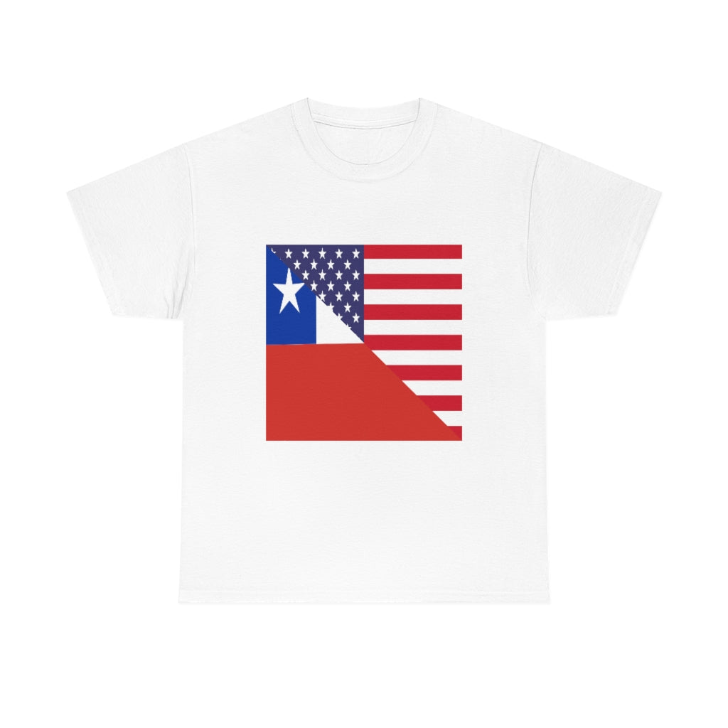 Chilean American Flag Tee Shirt | Unisex Chile USA Tshirt