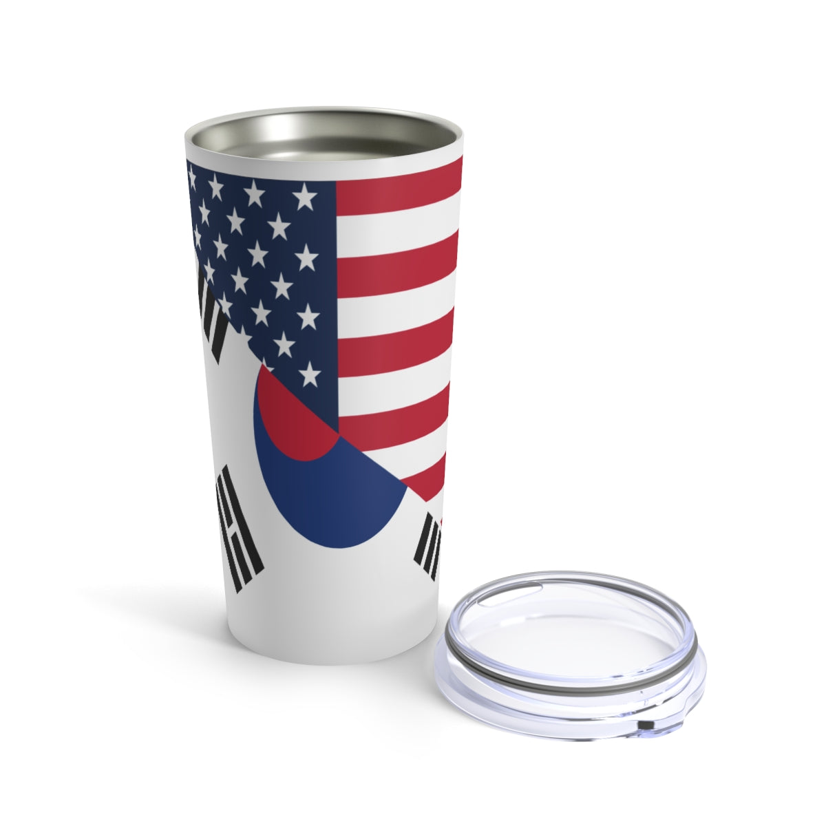 South Korean American Flag Half South Korea 20oz Tumbler | Beverage Container