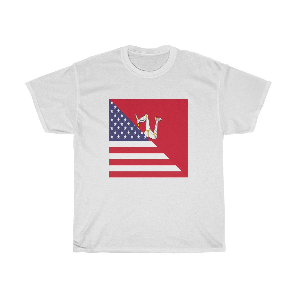 Isle of Man American Flag Tee | Unisex USA Mann Shirt