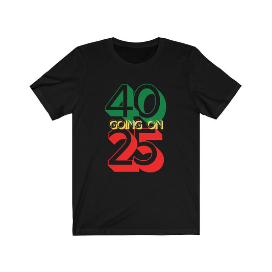 I’m 40 Going On 25 T Shirt | Happy Birthday Clothing. Aging like fine wine!