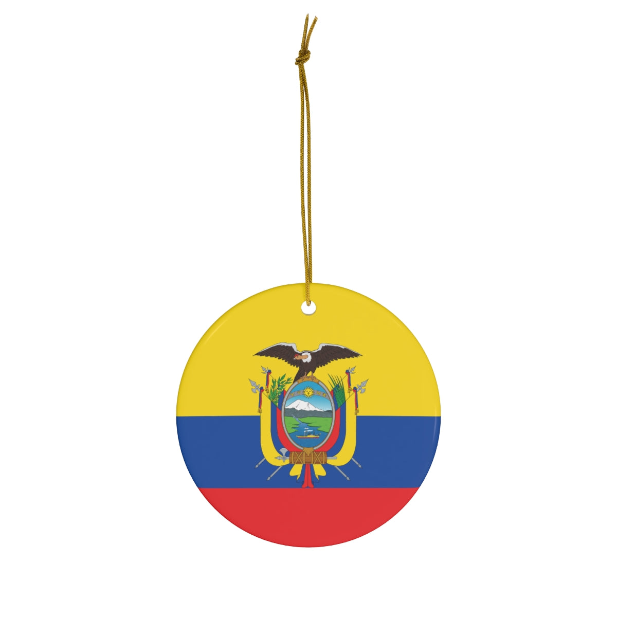 Ecuador Flag Ceramic Ornaments | Ecuadorian Christmas Tree