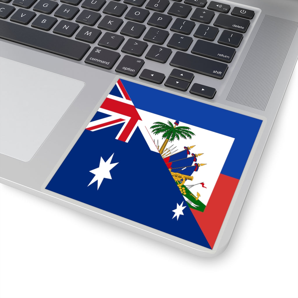 Haiti Australia Flag Sticker | Australian Haitian Stickers