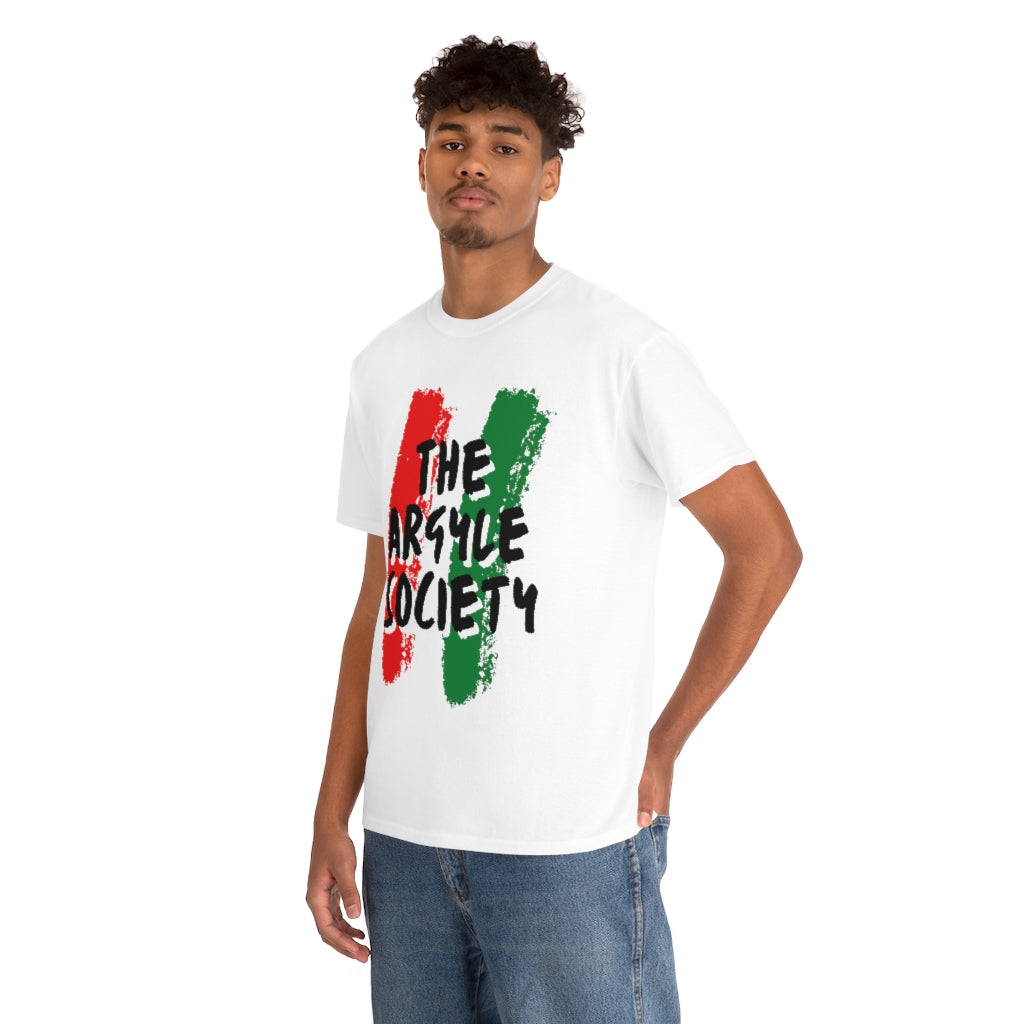 The Argyle Society Red Green Paint T-Shirt | Unisex TAS Tee