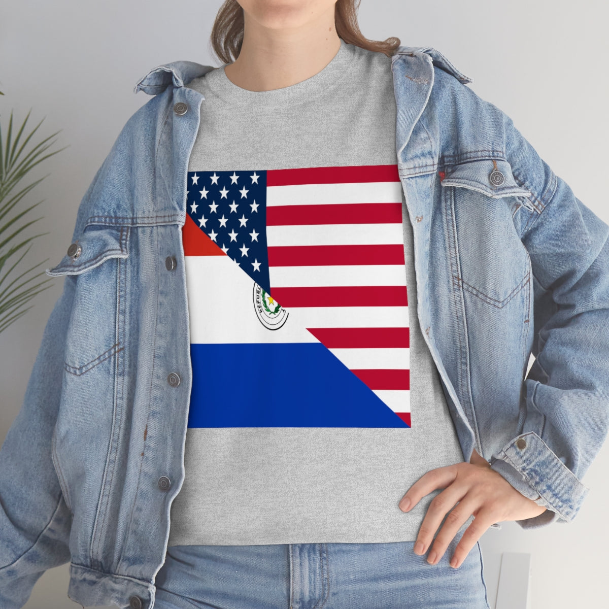 Paraguay American Flag Half Paraguyan USA T-Shirt | Unisex Tee Shirt