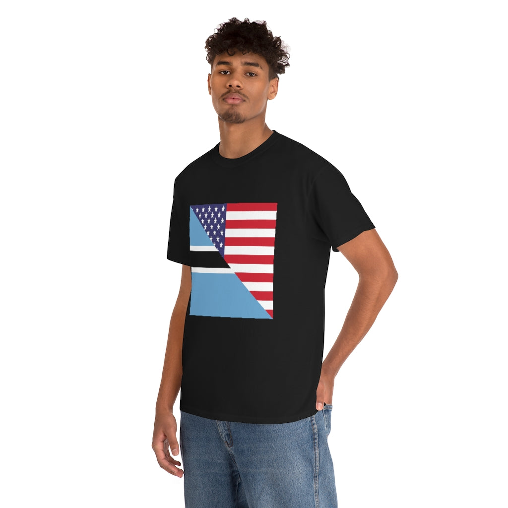 Botswana American Flag Tshirt | Unisex Batswana USA Men Women Shirt