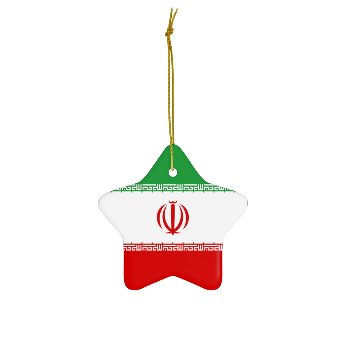 Iran Flag Ceramic Ornaments | Iranian Christmas Tree