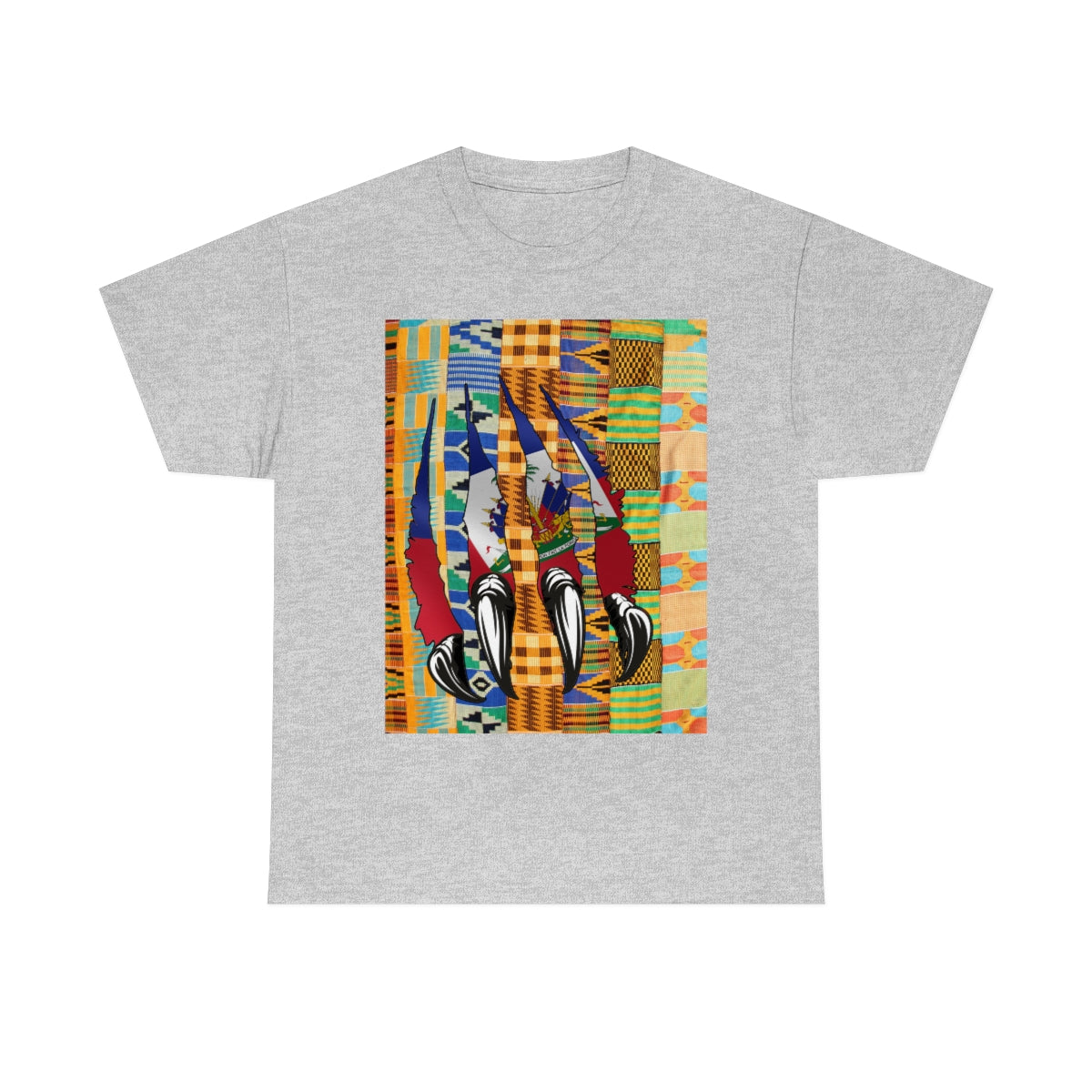 Haitian Panther Tee Shirt | Haiti Flag Kente T-Shirt