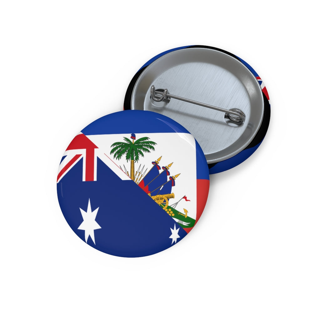 Australian Haitian Flag Pin Button | Australia Haiti Pins