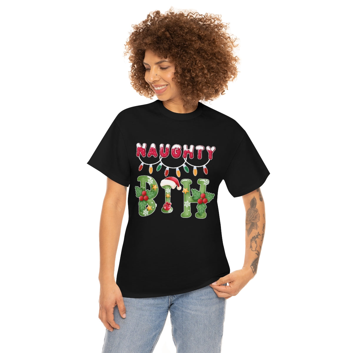 Naughty Bih Christmas Shirt | Unisex X-Mas Holiday Gift T-Shirt