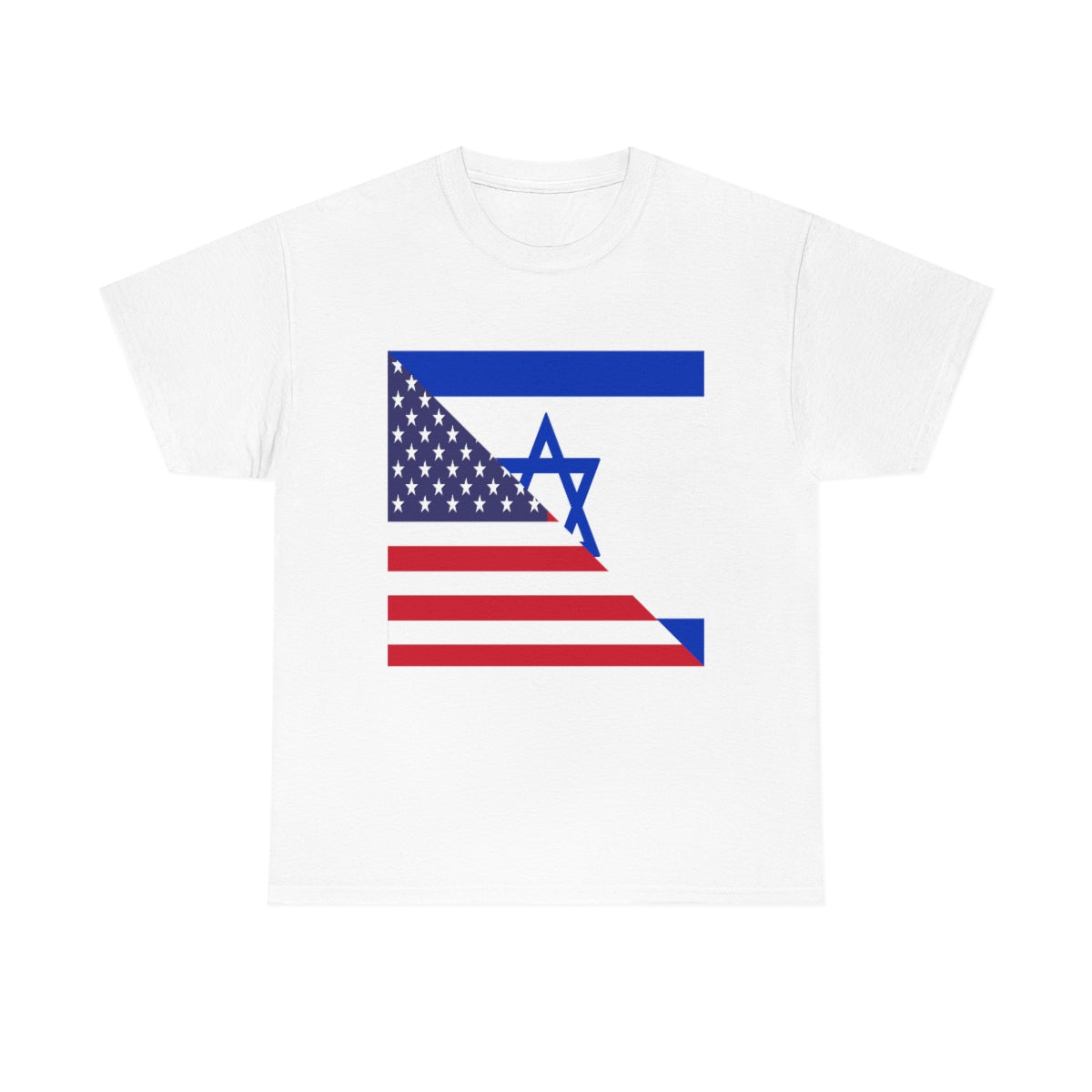 Israel American Flag Half Israeli USA T-Shirt | Unisex Tee Shirt