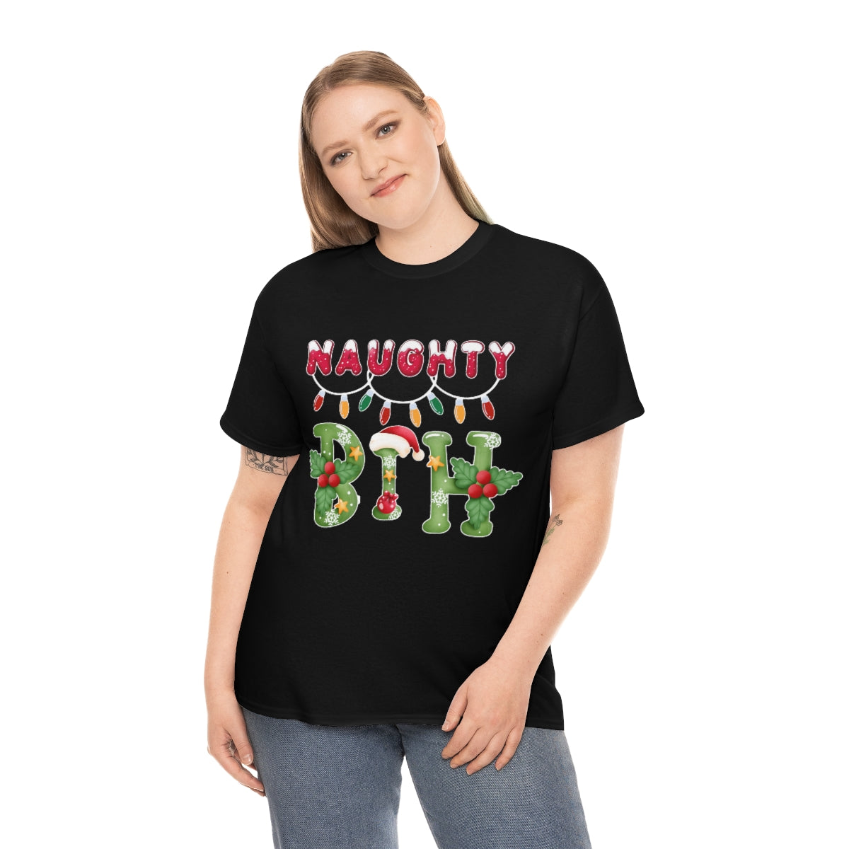 Naughty Bih Christmas Shirt | Unisex X-Mas Holiday Gift T-Shirt