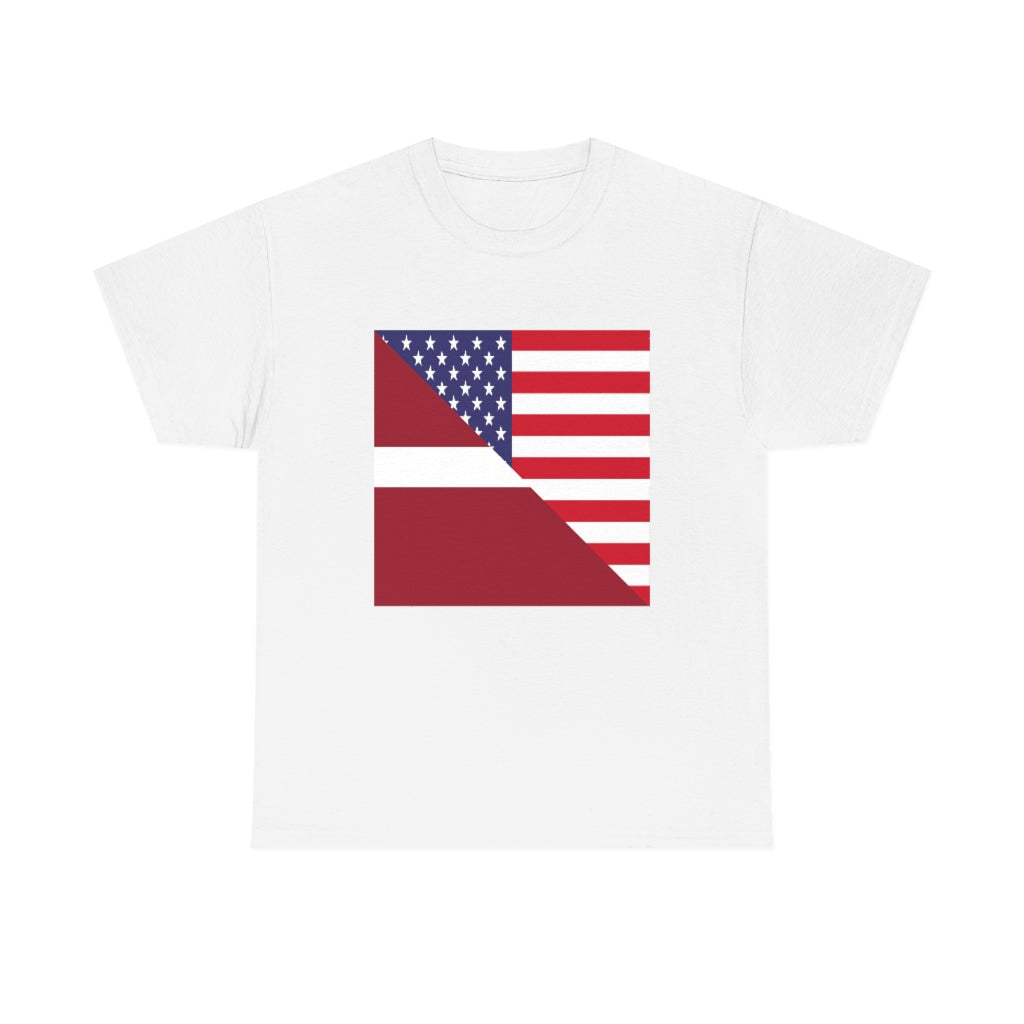 Latvian American Flag Tshirt | Unisex Latvia USA Men Women Shirt