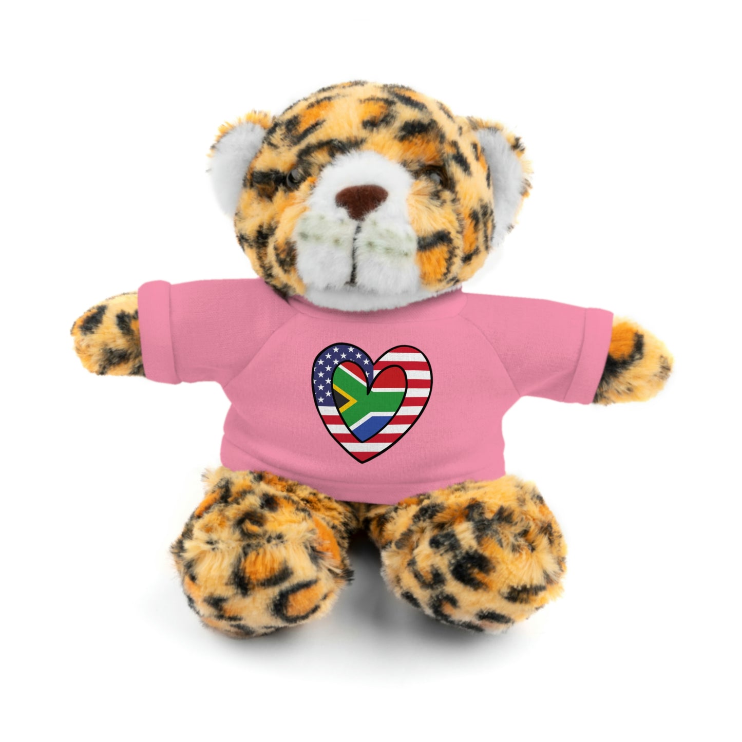 South African American Valentines Day Gift Stuffed Animal | SA USA Flag Toy