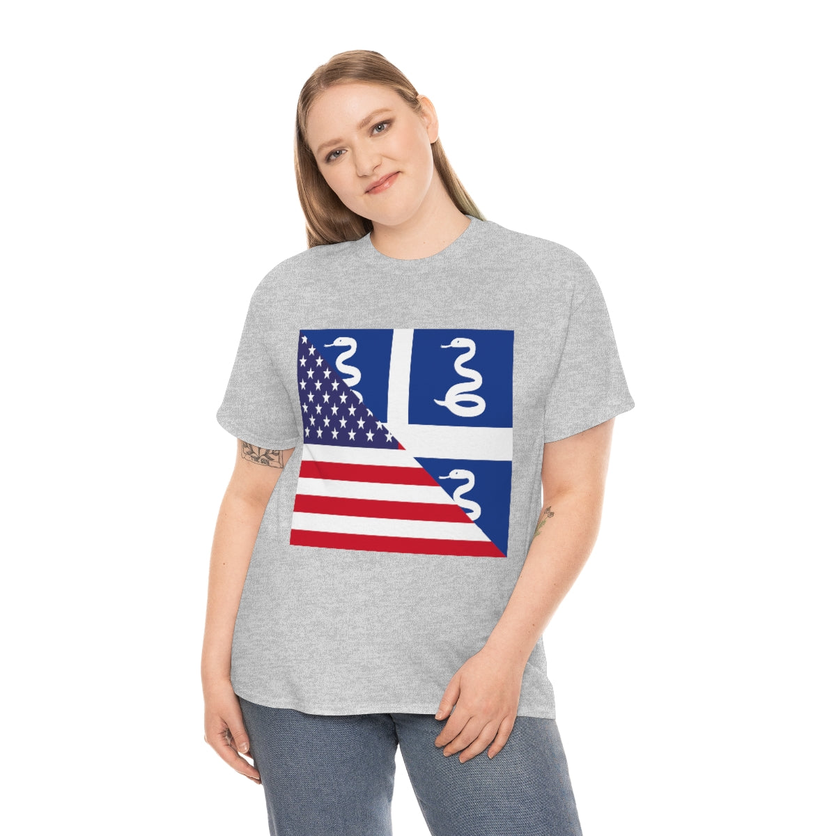 Martinique American Flag Half Martinician USA T-Shirt | Unisex Tee Shirt