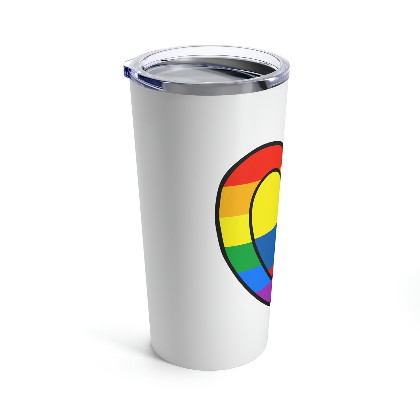 Colombian Rainbow Flag Heart Valentines Day Gift Colombia Pride Month Tumbler 20oz