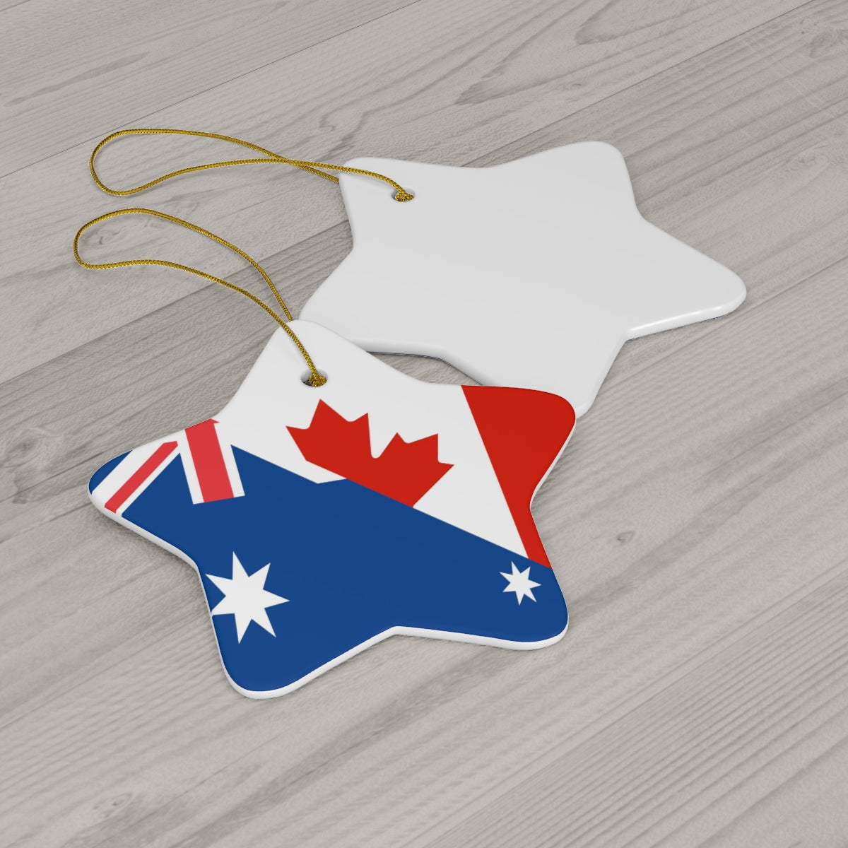 Australian Canadian Flag Ceramic Ornaments | Australia Canada Holiday Christmas Tree