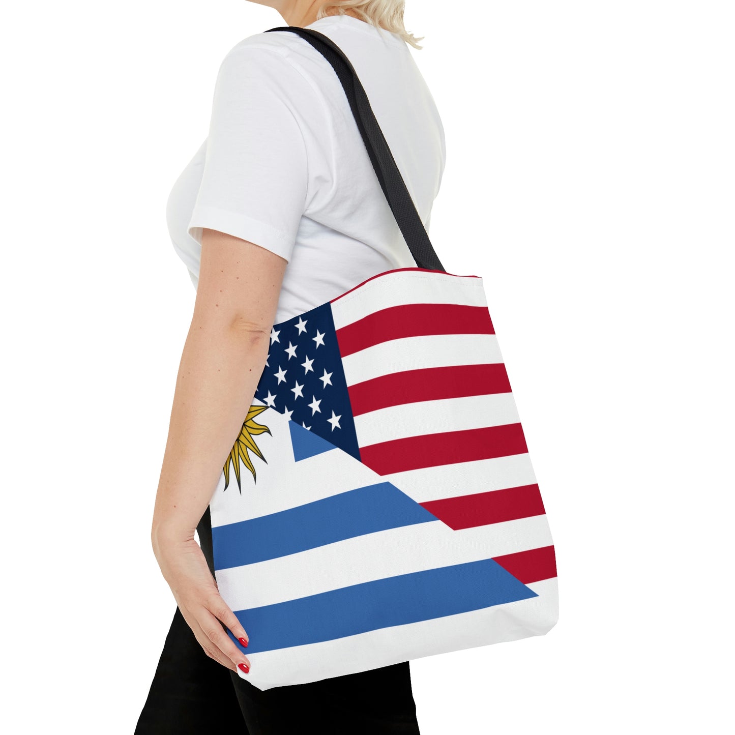 Uruguay American Flag Half Uruguayan USA Tote Bag | Shoulder Bag