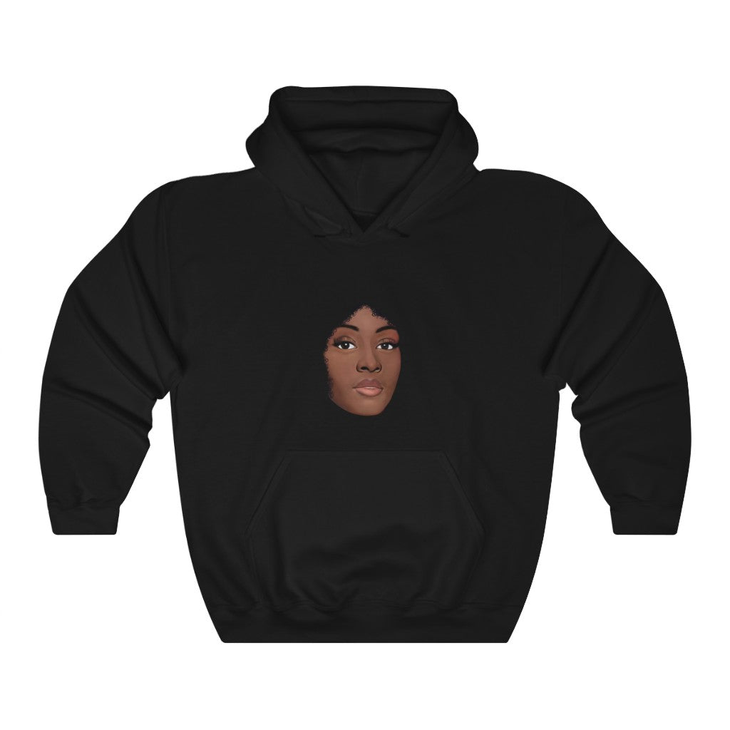 The Face Pullover Hoodie | Black Woman Hooded Sweatshirt