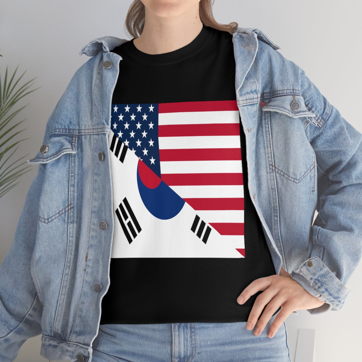 South Korean American Flag Half South Korea USA T-Shirt | Unisex Tee Shirt