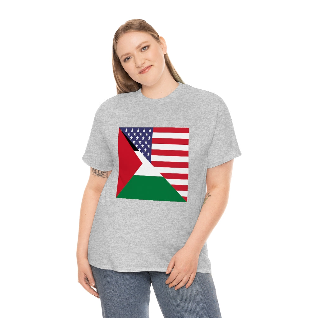 Palestinian American Flag T-Shirt | Unisex Palestine Men Women Tee