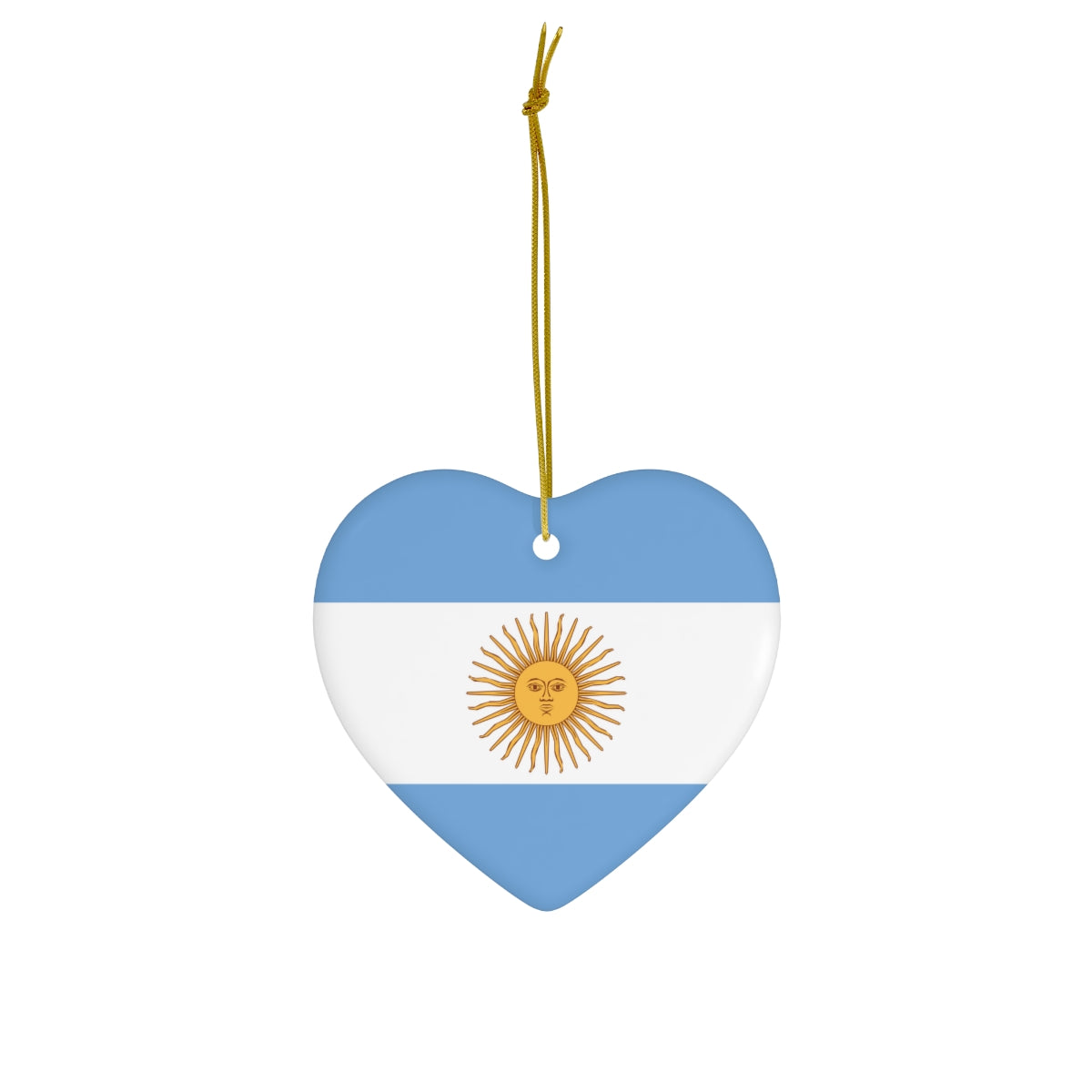 Argentina Flag Ceramic Ornaments | Argentinian Christmas Tree