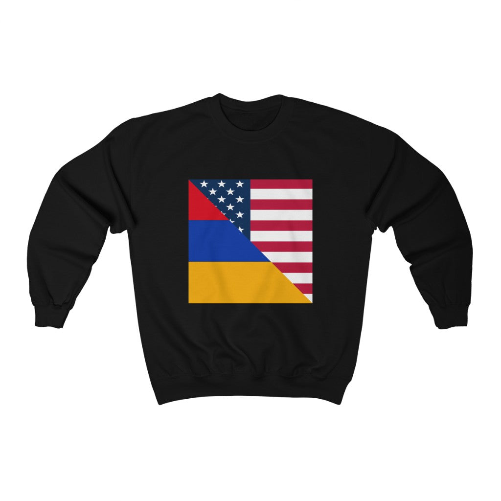 Armenian American Flag Sweatshirt | Unisex Armenia USA Pullover