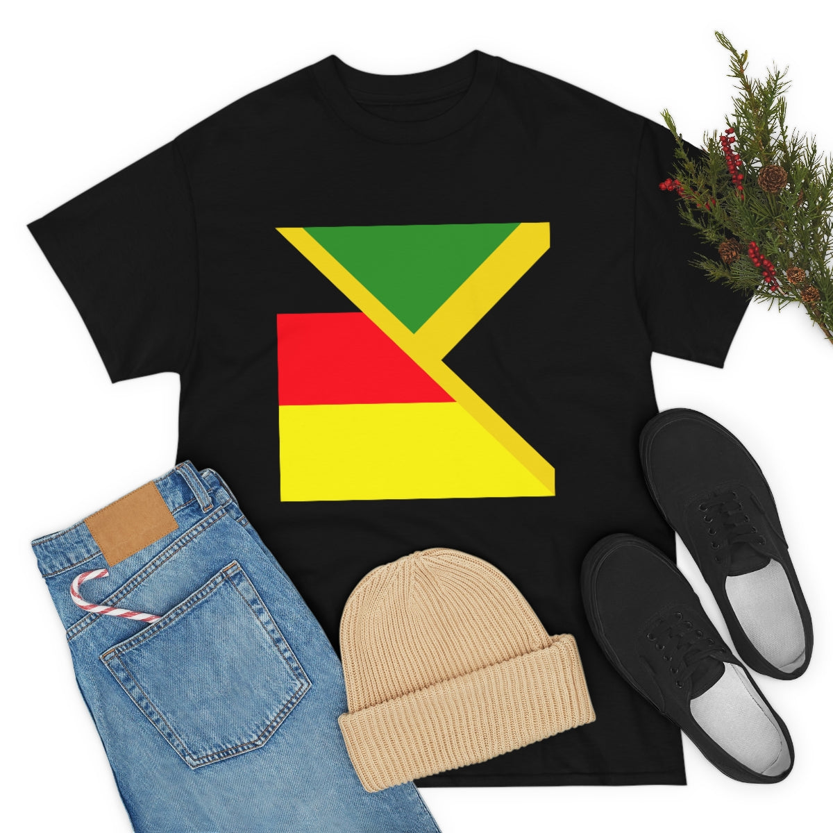 Jamaican German Flag Tee Shirt | Unisex Jamaica Germany USA Tshirt