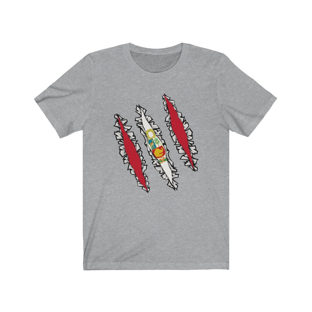 Slashed Peruvian Flag Shirt | Peru Tee Men Women Clothing