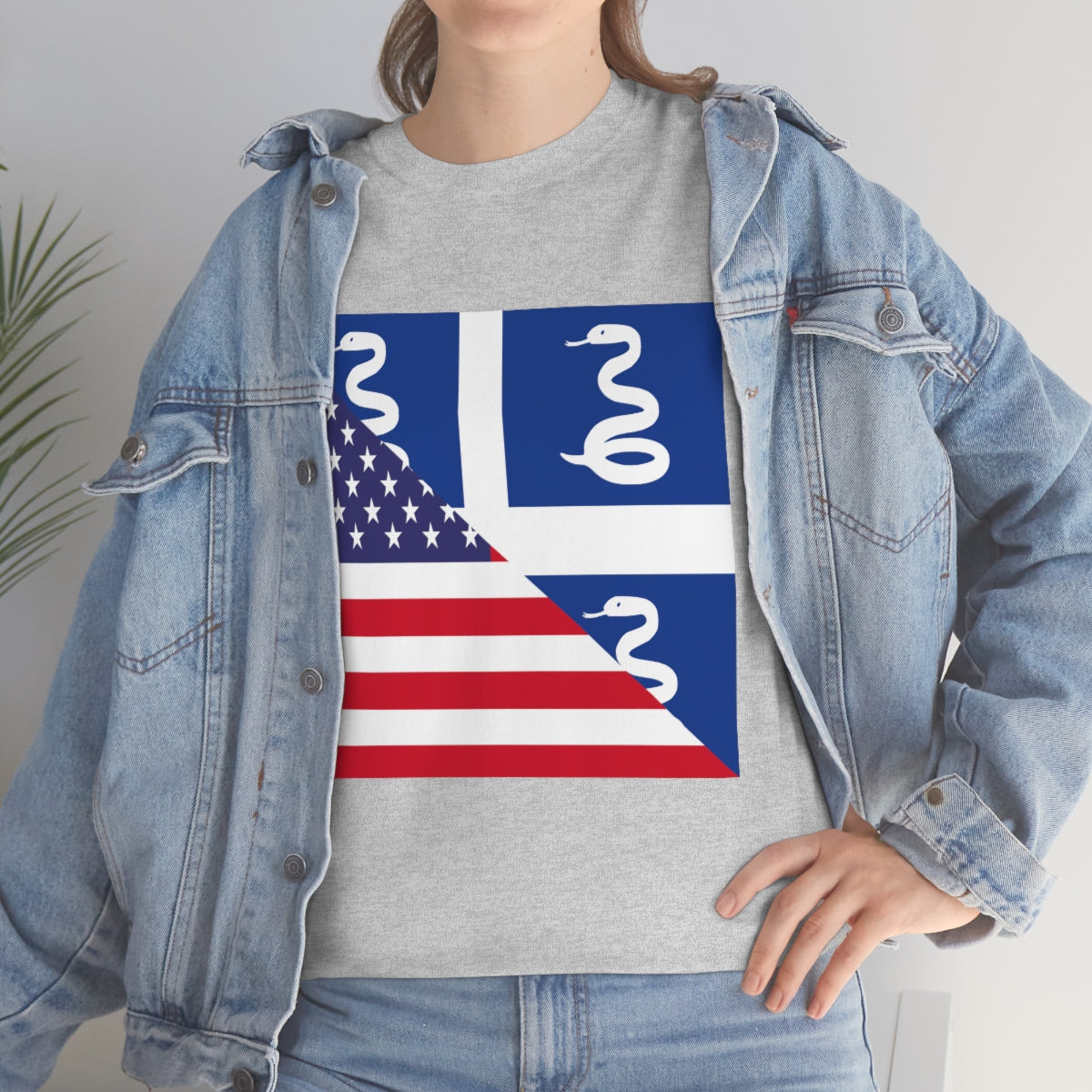 Martinique American Flag Half Martinician USA T-Shirt | Unisex Tee Shirt