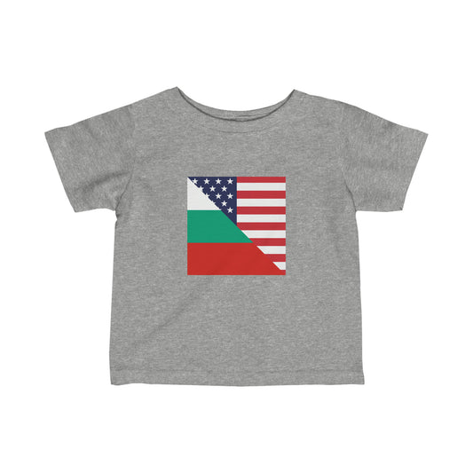 Infant Bulgarian American Flag Bulgaria USA Toddler Tee Shirt