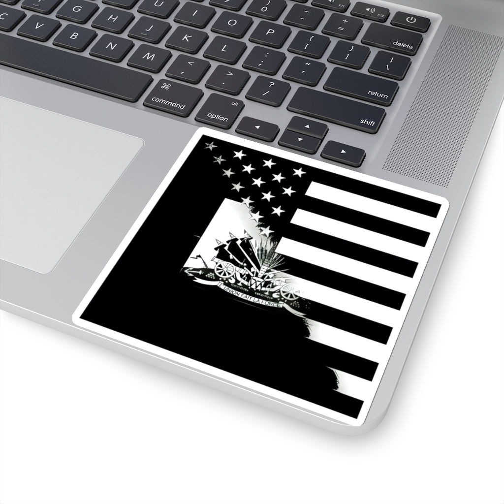 B&W Haitian-American Sticker