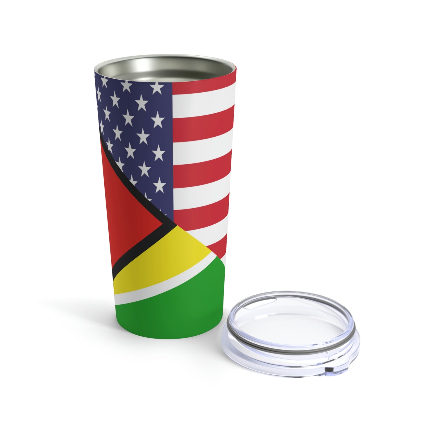 Guyana American Flag Half Guyanese USA Tumbler 20oz