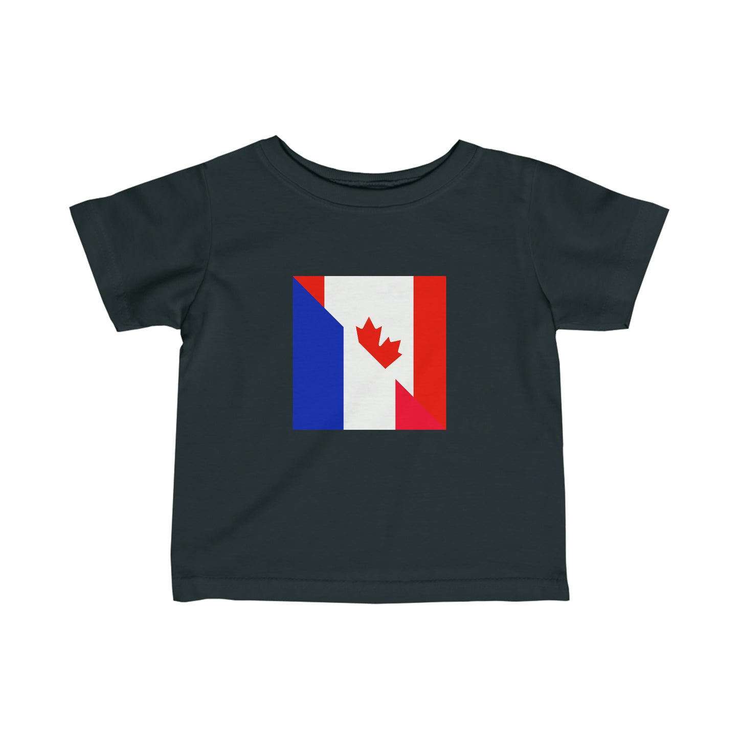 Infant French Canadian Flag France Canada Toddler Tee Shirt