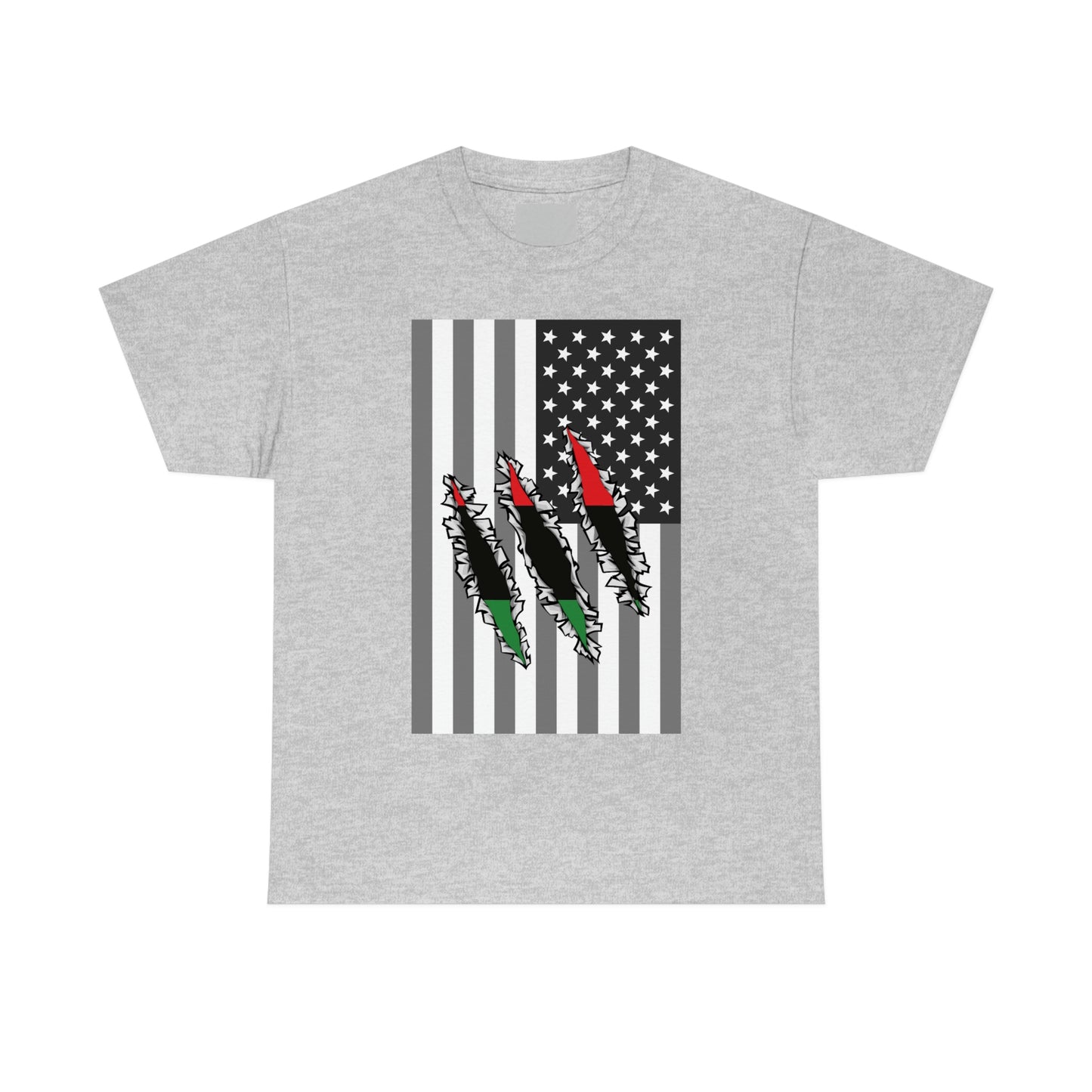 Pan African Flag Slash Black History Month Tee Shirt | USA T-Shirt