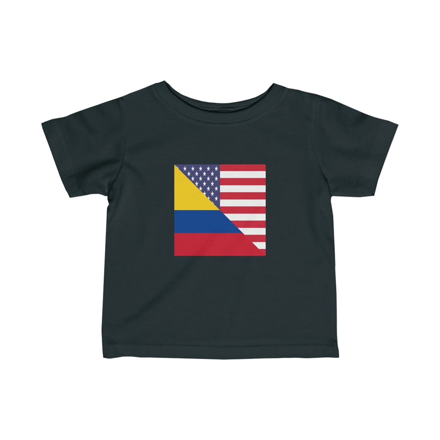 Infant Colombian American Flag Colombia USA Toddler Tee Shirt